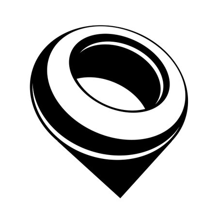 Map pointer icon. Symbol or emblem. Vector illustrationのイラスト素材
