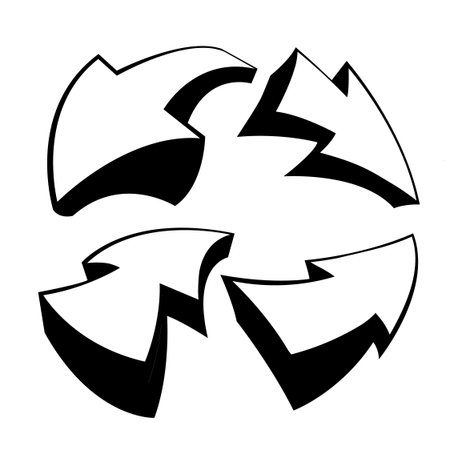 art arrow. Symbol or emblem. vector illustrationのイラスト素材