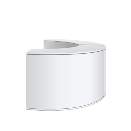 Promotion counter, Retail Trade Stand Isolated on the white background. MockUp Template For Your Design. Vector illustration.のイラスト素材