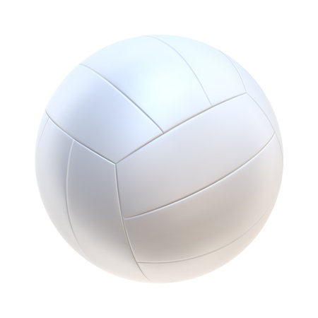 3d volleyball ball icon white color. 3d vector render Symbol or emblem football . Vector illustrationのイラスト素材