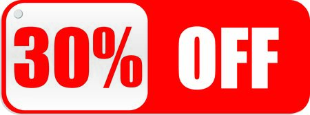 30 Percentage  Off Vector Graphicsのイラスト素材