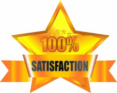 100 Percentage Satisfaction banner flag Vector Graphicsのイラスト素材
