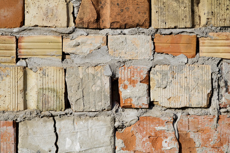 Red brick wall surface textureの写真素材