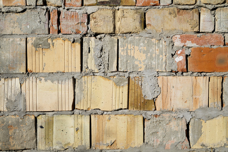 Red brick wall surface textureの写真素材