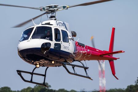 FAIRFORD / UNITED KINGDOM - JULY 11, 2018: Qinetiq Airbus Helicopters Eurocopter H125 G-ETPF...