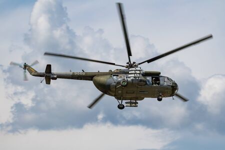 SLIAC / SLOVAKIA - AUGUST 3, 2019: Czech Air Force Mil Mi-171Sh 9868 transport helicopter display at...