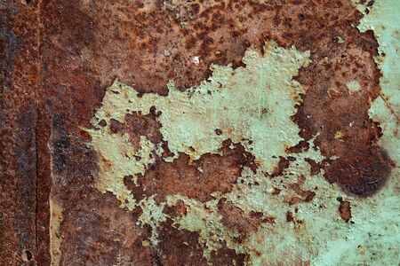 Old rusty aged green grunge metal surface high quality texture background