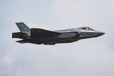 FAIRFORD / UNITED KINGDOM - JULY 13, 2018: United States Air Force USAF Lockheed F-35A Lightning...