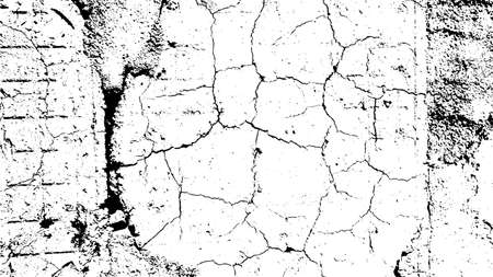 Cracked, aged background. Crack, grunge texture vector illustartion. Graphic resource for graphic design.のイラスト素材