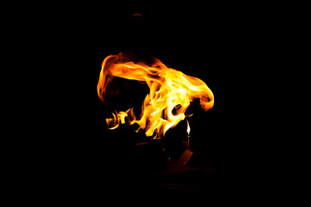 Fire flame texture. Burning material backdrop. Burn effect pattern. Blaze and torch wallpaper. Heat...