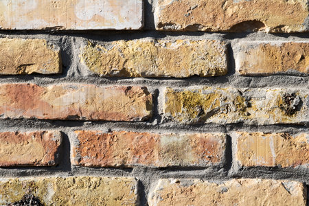 Brick wall. Stone abstract texture. Surface grunge backdrop. Dirty effect pattern. Material background. Graphic resource.の写真素材