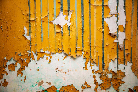 Cracked and abstract grunge texture. Aged material surface backdrop. Weathered effect pattern. Old and dirty background. Graphic resource.の写真素材