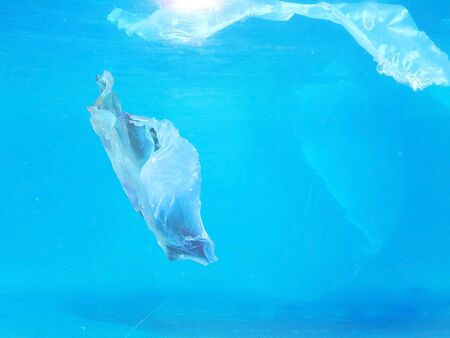 The plastic pollution in ocean.Plastic waste in water