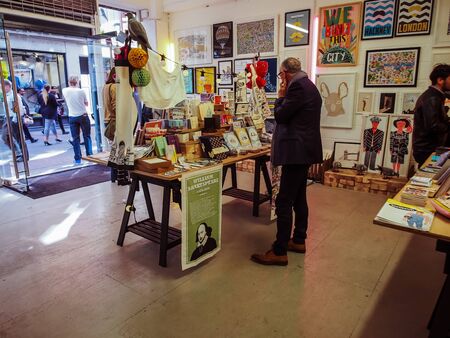 London, England - September 29 2015: Design objects and art store, facade of the shop made by Camille Walala - at Carnaby Streetのeditorial素材