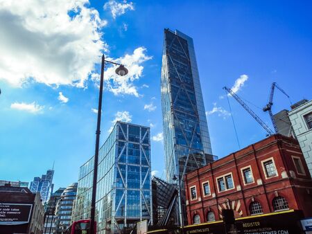 London, England - September 29 2015: Broadgate Towers, a famous london skyscraper, located in The...