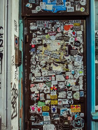 London, England - September 29 2015: London beautiful street art, workart in Shoreditch, East Londonのeditorial素材