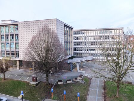 Charleroi, Belgium - December 28 2019: Palais de Justice, The courthouse of the cityのeditorial素材