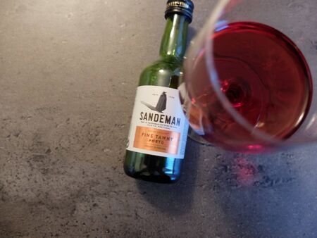 Charleroi, Belgium - December 28 2019: a glass of Sandeman portoのeditorial素材