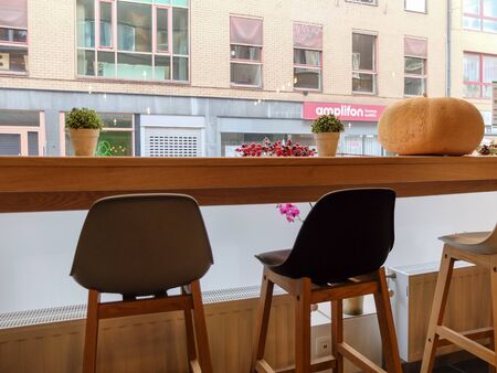 Charleroi, Belgium - December 28 2019: Veni Vidi Vegan, small organic and vegan restaurant in Charleroiのeditorial素材