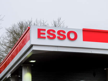 Rodange, Luxembourg - December 10 2019: Esso Gas station