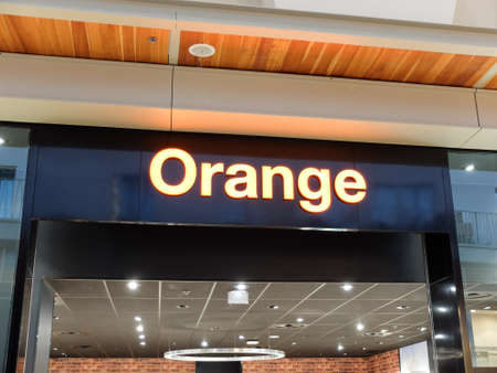 Orange storefront. Orange is a French telecommunications company.のeditorial素材
