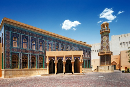 Katara is a cultural village in Doha, Qatar  It is located on the eastern coast between West Bay and the Pearl  This image showers the pigeon towers and Mosqueのeditorial素材