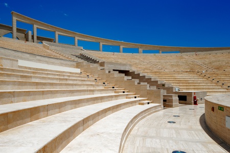 The Katara Amphitheater, Doha is a crafted balance between the classical Greek theater concept and the traditional Islamic features  Completed in 2008, it has a seating capacity of 5000 peopleのeditorial素材