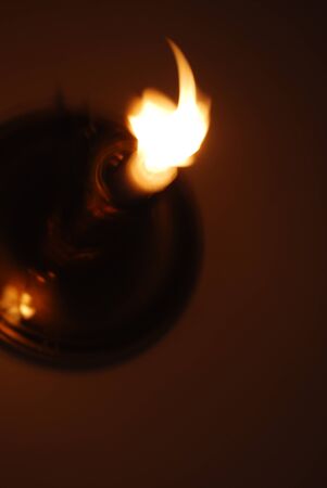 Candlestick that are bed in the dark. lightpaintingの写真素材