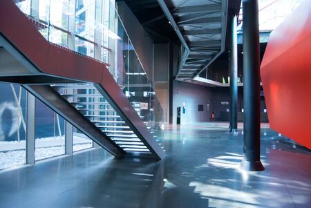 Rome, Italy - August 2 2013: Interior architecture of the MACRO Museum. Contemporary art museum of Rome.のeditorial素材