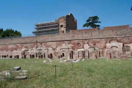 Hippodrome Stadium of Domitian at Palatine hill in Rome. Palatino Romaの写真素材