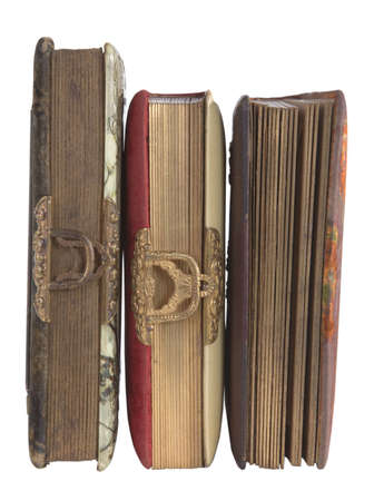 Victorian Photo Albums Isolated On Whiteの写真素材
