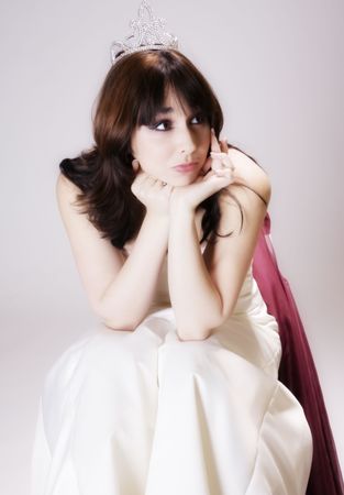 Unhappy Beauty Or Prom Queenの写真素材