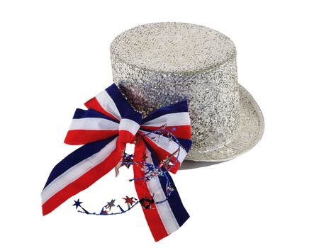 Glitter hat for Fourth of July or any demonstration of patriotismの写真素材