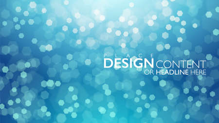 Light blue glitter bokeh background. Elegant cosmetic product backdrop with copy space. Vector illustration template for design use.のイラスト素材