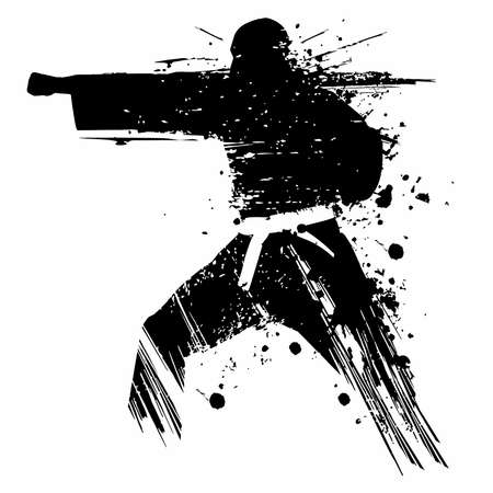 Modern martial arts and combat sports -  Japanese karate.のイラスト素材