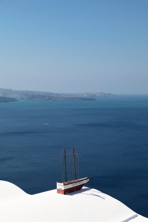 Model ship in the Cyclades (Greece)の写真素材