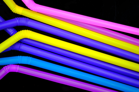 multicolor strawsの写真素材