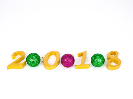 an image of number 2018 in gold, symbolizing auspicious new year 2018, Year of the Dog