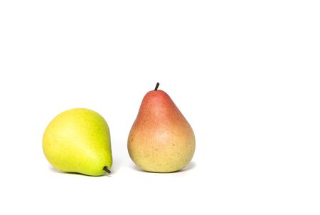 Two pears, isolated on whiteの写真素材