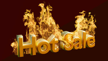 3d hot sale sign and flame design.の写真素材