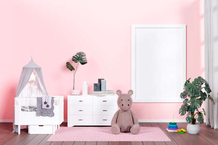 3d rendered kid room with toys.の写真素材