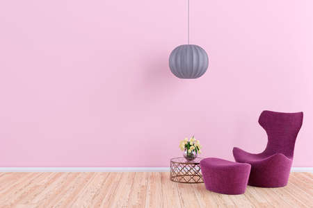 3d rendered illustration of a modern living room.の写真素材