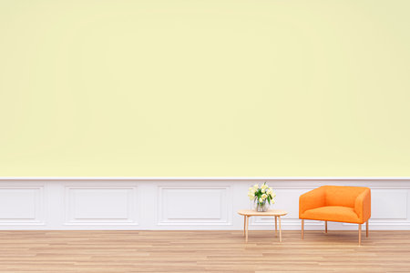 Kids playroom wall mockup, 3d rendered illustration with customizable background.の写真素材