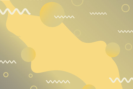 Abstract background Fluid flow and yellow tone geometryのイラスト素材