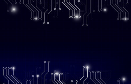 circuit connecting dots and lines.abstract background.molecules technology with polygonal shapes,  Connection structure. Big data visualization,futuristic Illustration Vector designのイラスト素材