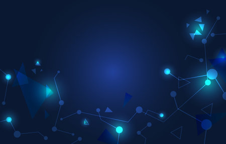 circuit connecting dots and lines.abstract background.molecules technology with polygonal shapes,  Connection structure. Big data visualization,futuristic Illustration Vector designのイラスト素材