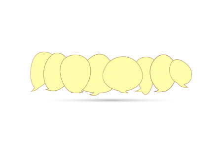 speech bubbles on a white background, vector speaking or talk bubble, icon speak for add textのイラスト素材