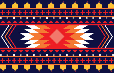 colorful Abstract african or american ethnic geometric pattern design for background or wallpaper....
