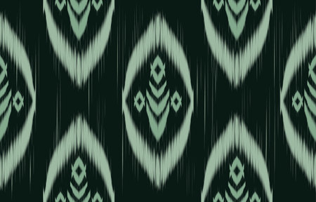 fabric ikat seamless pattern geometric ethnic traditional embroidery style.Design for background,carpet,mat,sarong,clothing,Vector illustration.のイラスト素材