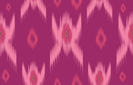 fabric ikat seamless pattern geometric ethnic traditional embroidery style.Design for background,carpet,mat,sarong,clothing,Vector illustration.のイラスト素材